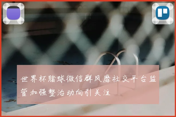 世界杯赌球微信群风靡社交平台监管加强整治动向引关注